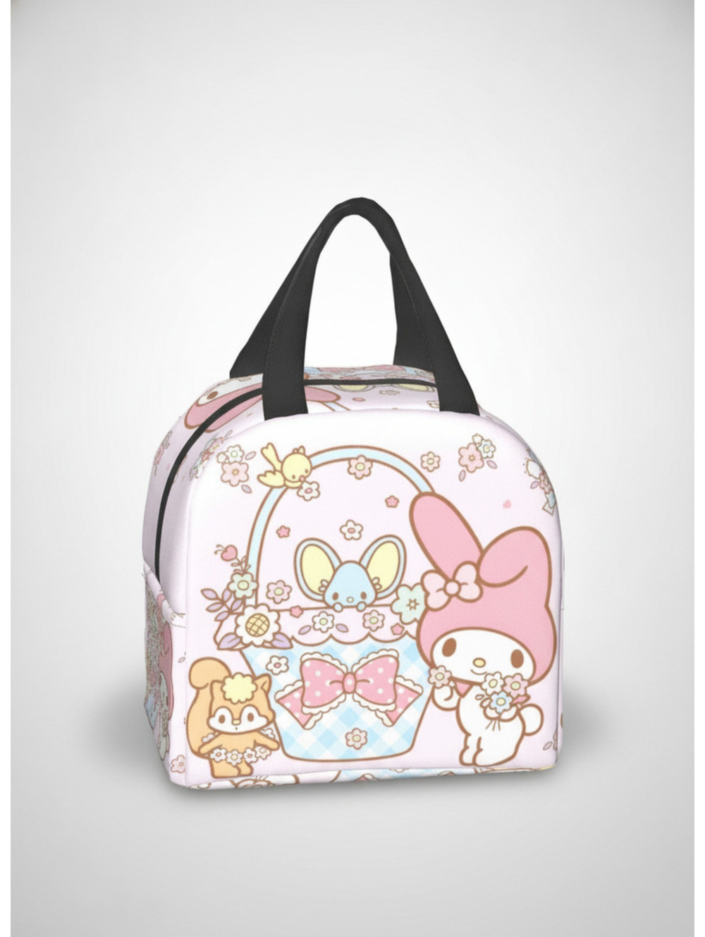 Kawaii Sanrio My Melody & Hello Kitty Pink Lunch Bag Carrier Purse New
